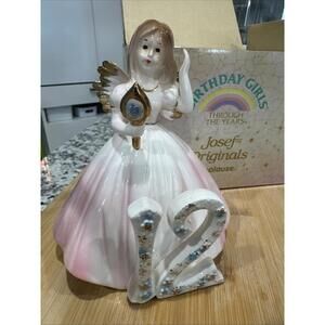 Vintage New Joseph Originals Birthday Girl Angel Figurine Age 12. W/ Tags & Box